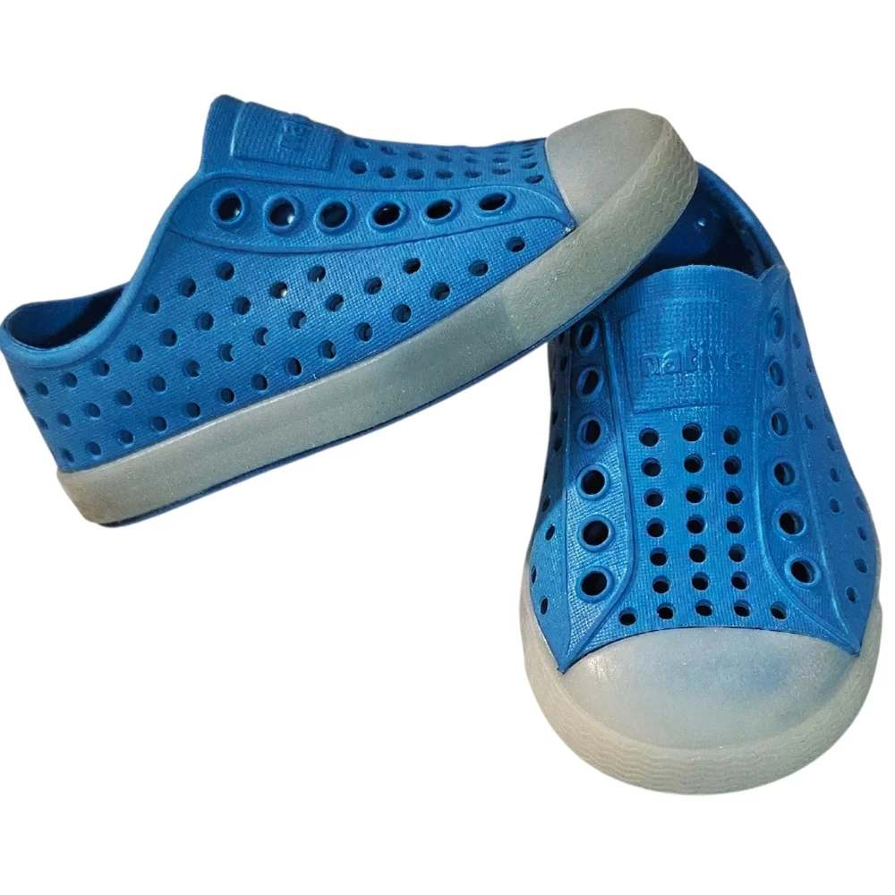 Native Jefferson Water Shoes Wave Blue Glow Unisex Toddler Kid's Size 5 EUC
